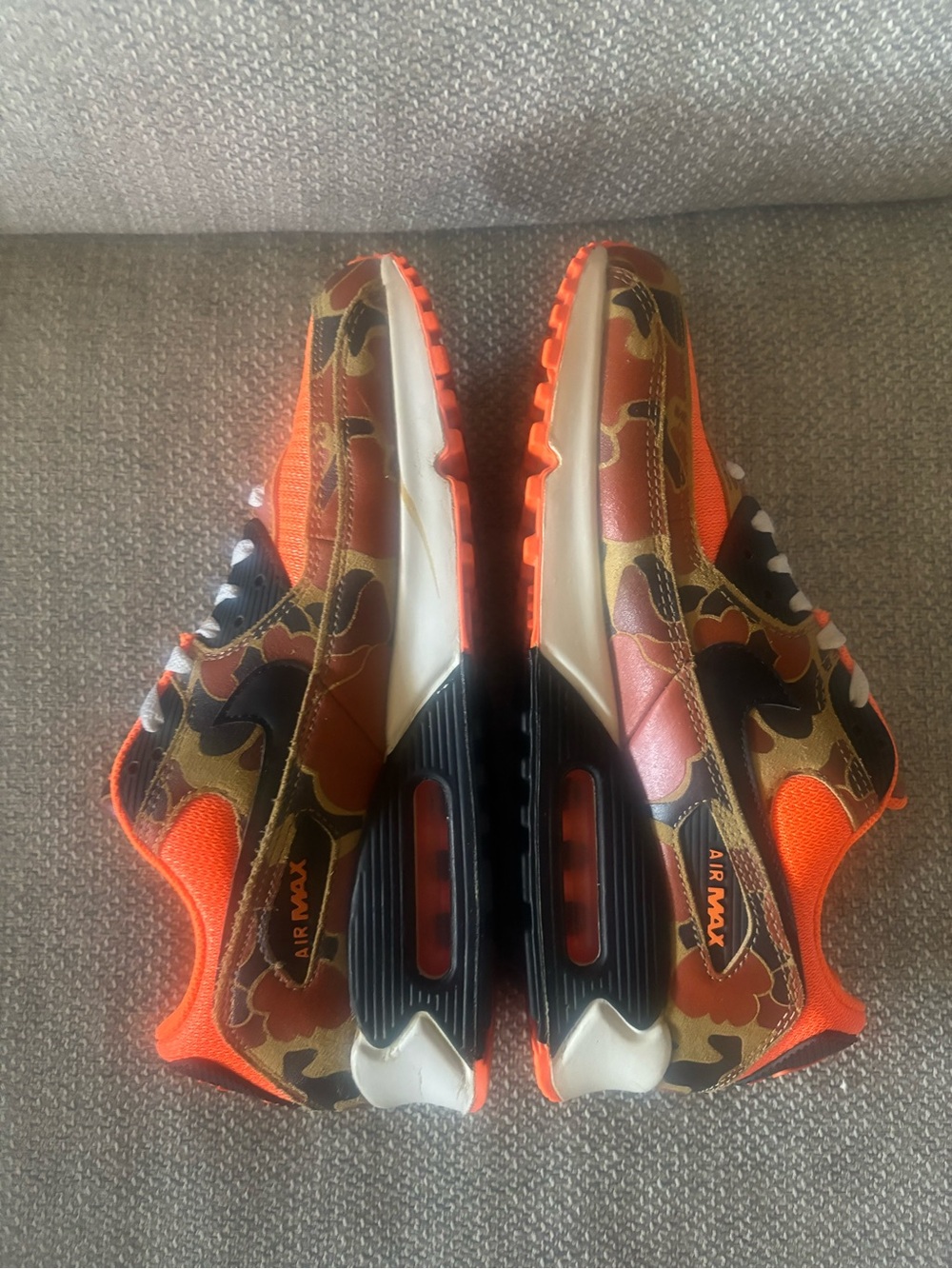 Nike Orange Camo Air Max Sneakers - Picture 7 of 11